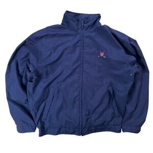 VTG 90s Polo Golf Ralph Lauren Golf Club Plaid Crest Windbreaker Jacket Medium